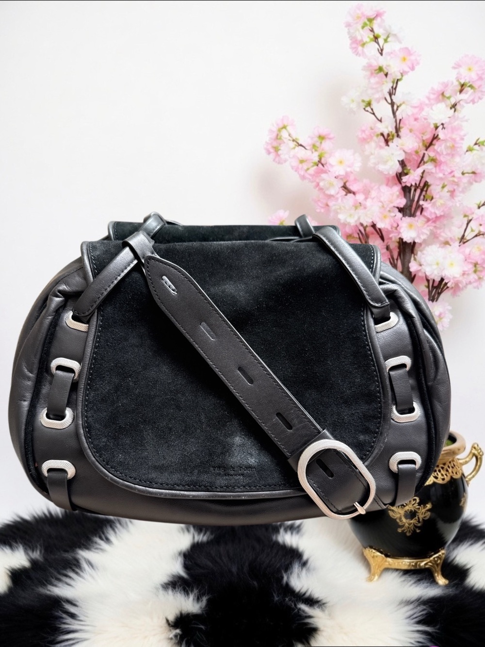 RAG & BONE PILOT LEATHER SUEDE CROSSBODY